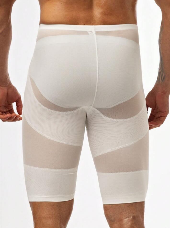 Men's High-Waist Compression Shapewear Shorts – Seamless Tummy Control Body Shaper